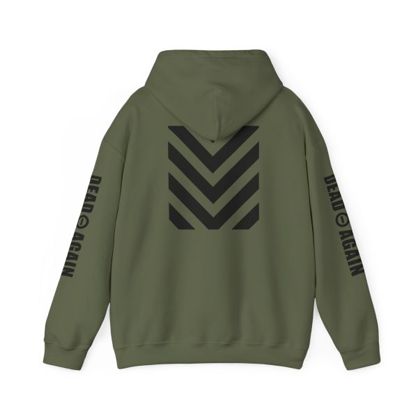 Military Green – Stay Negative Pullover Hoodie – Front & Back Design - Image 2