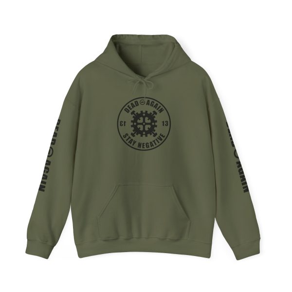 Military Green – Stay Negative Pullover Hoodie – Front & Back Design