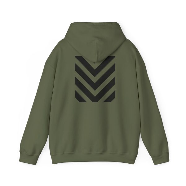 Military Green – Stay Negative Pullover Hoodie – Front & Back Design - Image 2