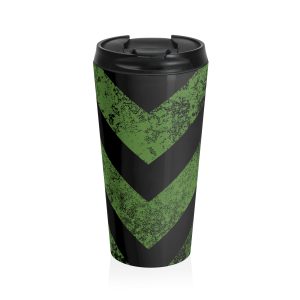 DEAD ⊖ AGAIN Distressed Chevron Travel Mug