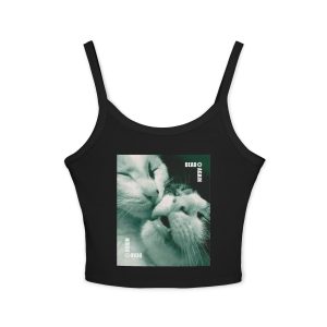 DEAD ⊖ AGAIN Women’s Kissing Kittens Spaghetti Strap Tank
