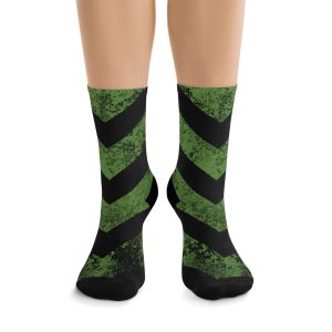 DEAD ⊖ AGAIN Distressed Chevron Socks